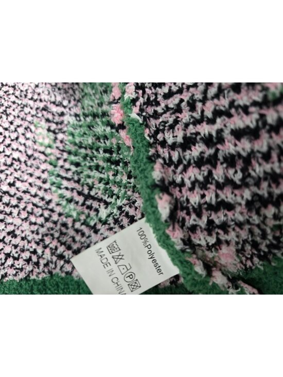 Maximalist Dopamine Green Pink Leopard Oversized Fuzzy Sweater - Picture 7 of 12